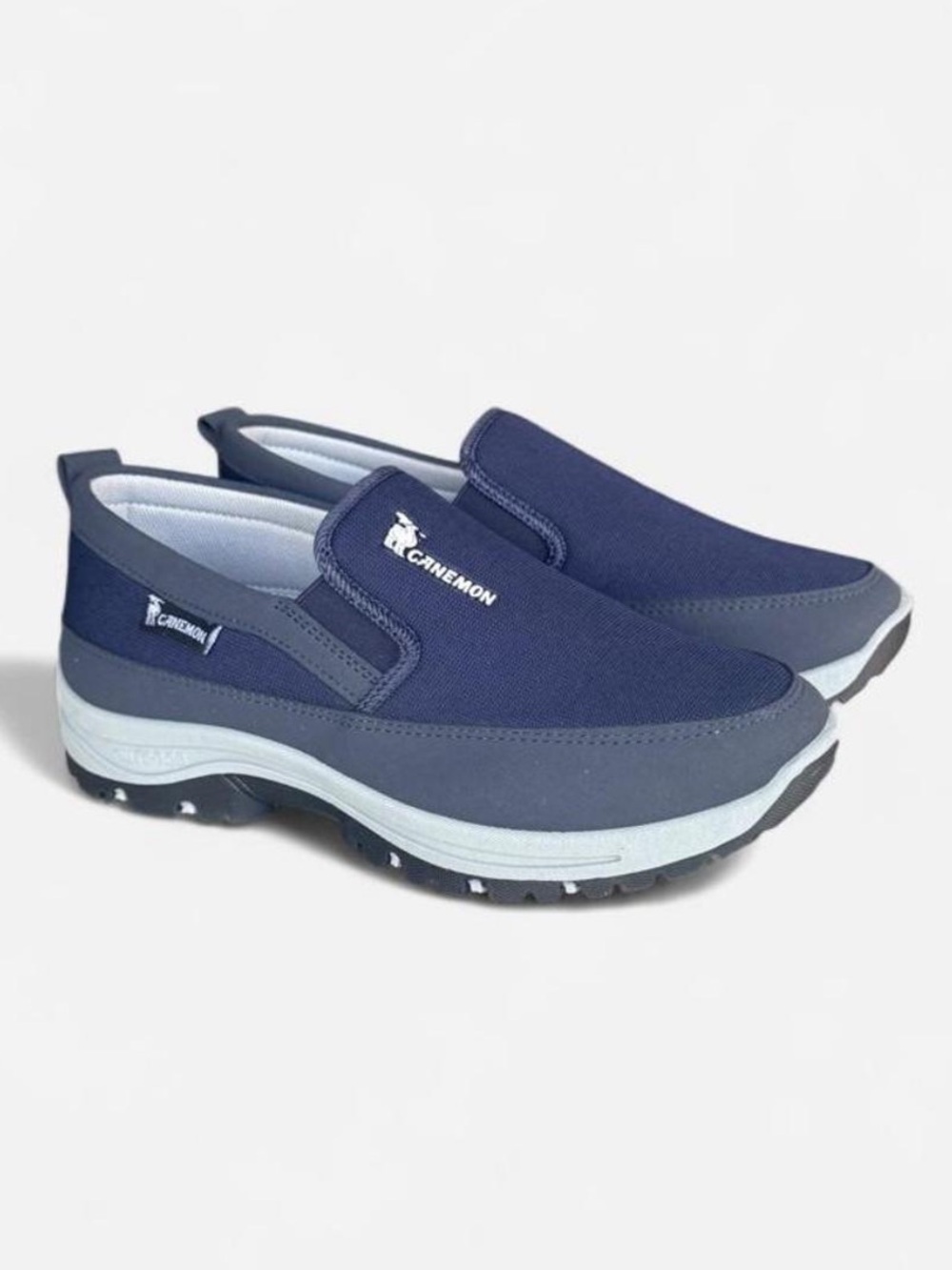 Men's Slip-On Loafers in Navy and Gray